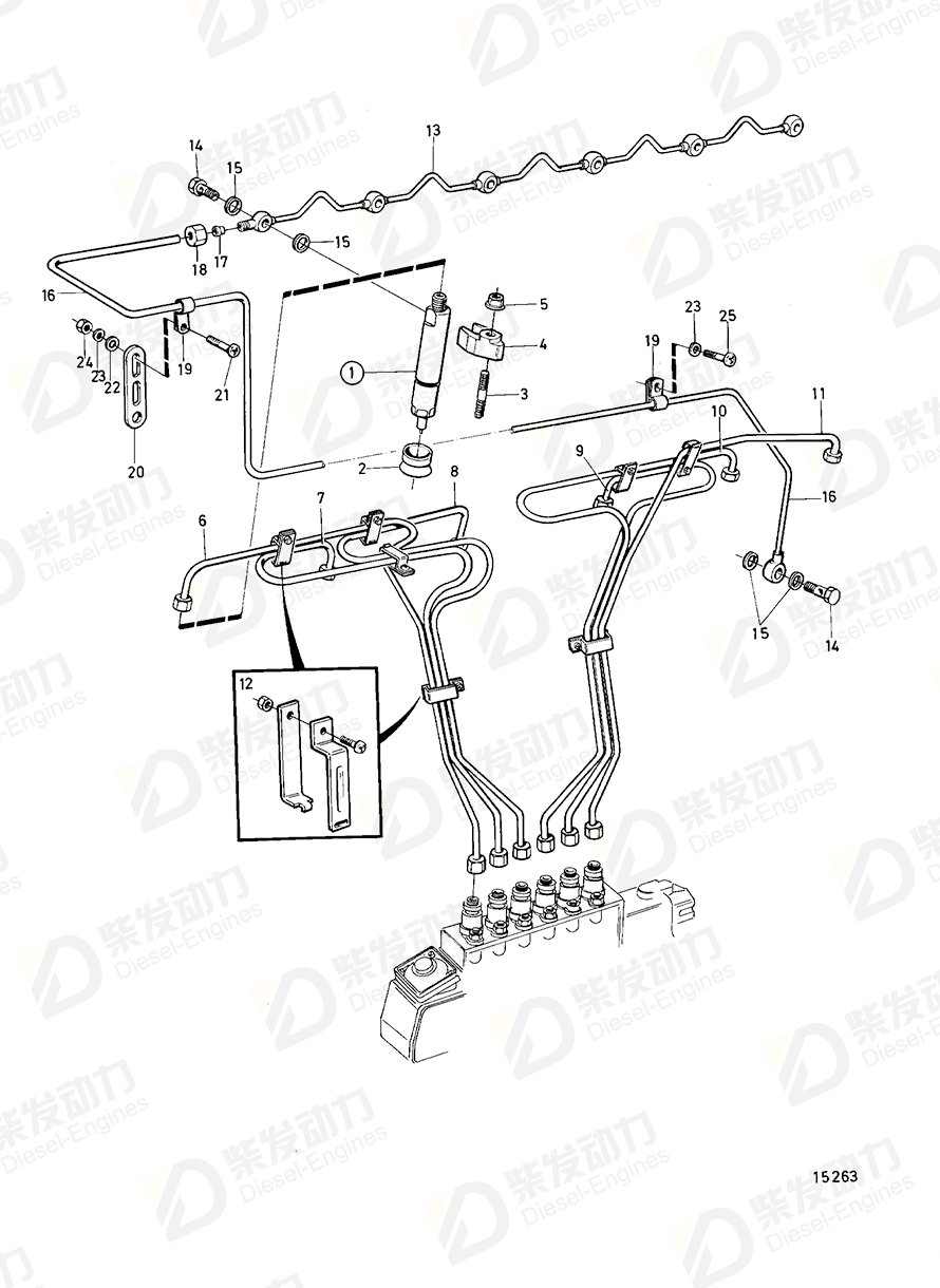 volvo penta Injector 3835320 Drawing volvo penta Injector 3835320 Drawing